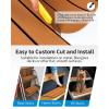 OCEANBROAD EVA Foam RV Step Cover 16”L x 6.5”W 4 Pack with Self Adhesive for Ladders Trailers Truck Campers Stair Treads, Camouflage Blue(Brown)