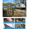 OCEANBROAD EVA Foam RV Step Cover 16”L x 6.5”W 4 Pack with Self Adhesive for Ladders Trailers Truck Campers Stair Treads, Camouflage Blue(Camo Green)