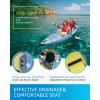 OCEANBROAD Inflatable Sit-in Kayak(NO HIN), 1 Person/2 Person Blow Up Kayak for Adults with Paddle, Kayak Seat, Pedal, Hand Pump and Bag, Blue/Sky Blue(Sky Blue-13.5ft/2 seats)