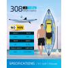 OCEANBROAD Inflatable Sit-in Kayak(NO HIN), 1 Person/2 Person Blow Up Kayak for Adults with Paddle, Kayak Seat, Pedal, Hand Pump and Bag, Blue/Sky Blue(Sky Blue-10.5ft/1 seat)