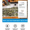 OCEANBROAD Self-Adhesive 96”x16”/23”/38”/47” Camouflage Boat Flooring Non-Slip Marine Grip Pad EVA Foam Sheet for Jon Boat Surfboard SUP Board Kayak, Camo Black/Blue/Green/Brown/Yellow/Gray(Camo Green)