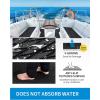 OCEANBROAD Self-Adhesive 96”x16”/23”/38”/47” Camouflage Boat Flooring Non-Slip Marine Grip Pad EVA Foam Sheet for Jon Boat Surfboard SUP Board Kayak, Camo Black/Blue/Green/Brown/Yellow/Gray(Black)