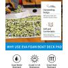 OCEANBROAD Self-Adhesive 96”x16”/23”/38”/47” Camouflage Boat Flooring Non-Slip Marine Grip Pad EVA Foam Sheet for Jon Boat Surfboard SUP Board Kayak, Camo Black/Blue/Green/Brown/Yellow/Gray(Camo Yellow)