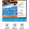 OCEANBROAD Self-Adhesive 96”x16”/23”/38”/47” Camouflage Boat Flooring Non-Slip Marine Grip Pad EVA Foam Sheet for Jon Boat Surfboard SUP Board Kayak, Camo Black/Blue/Green/Brown/Yellow/Gray(Camo Blue)