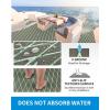 OCEANBROAD Self-Adhesive CNC Cut Diamond Pattern Boat Flooring EVA Foam Marine Boat Decking Sheet Non-Slip Mat for Boats Yacht Helm Pad RV Floor(Dark Gray with Mint Green Lines)