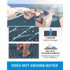 OCEANBROAD Self-Adhesive CNC Cut Diamond Pattern Boat Flooring EVA Foam Marine Boat Decking Sheet Non-Slip Mat for Boats Yacht Helm Pad RV Floor(Dark Gray with Blue Lines)