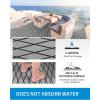 OCEANBROAD Self-Adhesive CNC Cut Diamond Pattern Boat Flooring EVA Foam Marine Boat Decking Sheet Non-Slip Mat for Boats Yacht Helm Pad RV Floor(Gray with Black Lines)
