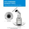 OCEANBROAD Stainless Steel 316 Thru Hull Exhaust, Fitting 22mm/24mm Hose Pipe Marine Exhaust Port for Webasto, Planar, Eberspacher, Chinese Diesel Parking heaters, with Bolts and Nuts(24 mm)