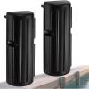 OCEANBROAD Boat Bumpers for Docking, Boat Dock Bumpers for Edge & Side, Marine Fender Guard with Stainless Steel Hardware, UV-Resistant PVC, Vertical Dock Protection for Straight Edge Installation(Black)