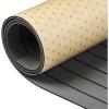 OCEANBROAD Boat Flooring with 3M 99786+ High Strength Adhesive Backing EVA Foam Self-Adhesive 96”x45.6” Faux Teak Marine Decking Sheet for Jon Boats Yacht RV Floor(Dark Gray with Black Lines)