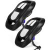 OCEANBROAD EVA Boat Fenders, 17″ x 8″ Boat Bumpers for Docking, with Quick-Lock Rope & Strap, Fit for Pontoon, Jon, Ski and Fishing Boats, Marine-Grade Foam for Hull Protection(Reflection Black)