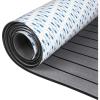 OCEANBROAD EVA Foam Boat Flooring with 3M Adhesive Backing Marine Self-Adhesive Decking 96”x45.6”/36”/28.8”/16.8”, 48”x16.8” Faux Teak Sheet for Jon Boats Swim Platform Helm Pad RV Floor(Dark Gray with Black Seam Lines)