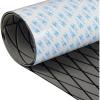 OCEANBROAD Self-Adhesive CNC Cut Diamond Pattern Boat Flooring EVA Foam Marine Boat Decking Sheet Non-Slip Mat for Boats Yacht Helm Pad RV Floor(Dark Gray with Black Lines)