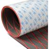 OCEANBROAD Self-Adhesive CNC Cut Diamond Pattern Boat Flooring EVA Foam Marine Boat Decking Sheet Non-Slip Mat for Boats Yacht Helm Pad RV Floor(Dark Gray with Red Lines)