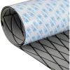 OCEANBROAD Self-Adhesive CNC Cut Diamond Pattern Boat Flooring EVA Foam Marine Boat Decking Sheet Non-Slip Mat for Boats Yacht Helm Pad RV Floor(Gray with Black Lines)