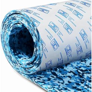 OCEANBROAD Brushed Boat Flooring 96”x16”/23.5”/38”/47” Self-Adhesive EVA Foam Sheet Non-Slip Traction Pad for Boats Surfboard SUP Paddle Board Kayak Yacht, Camel Brown/Dark Gray/Gray/Camo(Camo Blue)