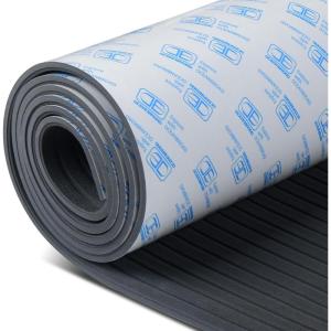 OCEANBROAD Camouflage Boat Flooring 96”x16”/23.5”/38”/47” Strip Cut Grooves Self-Adhesive EVA Foam Sheet Non-Slip Traction Pad for Boats Decking Surfboard SUP Paddleboard Kayak(Dark Gray)