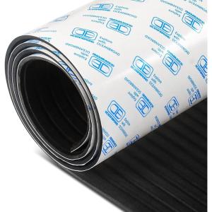 OCEANBROAD Camouflage Boat Flooring 96”x16”/23.5”/38”/47” Strip Cut Grooves Self-Adhesive EVA Foam Sheet Non-Slip Traction Pad for Boats Decking Surfboard SUP Paddleboard Kayak(Black)