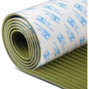 OCEANBROAD Camouflage Boat Flooring 96”x16”/23.5”/38”/47” Strip Cut Grooves Self-Adhesive EVA Foam Sheet Non-Slip Traction Pad for Boats Decking Surfboard SUP Paddleboard Kayak(Olive Green)