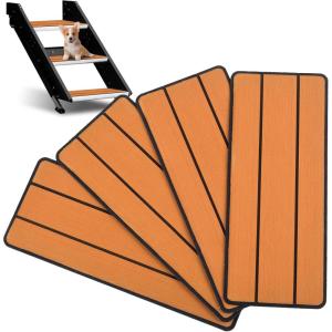 OCEANBROAD EVA Foam RV Step Cover 16”L x 6.5”W 4 Pack with Self Adhesive for Ladders Trailers Truck Campers Stair Treads, Camouflage Blue(Brown)