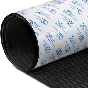 OCEANBROAD Self-Adhesive 96”x16”/23”/38”/47” Camouflage Boat Flooring Non-Slip Marine Grip Pad EVA Foam Sheet for Jon Boat Surfboard SUP Board Kayak, Camo Black/Blue/Green/Brown/Yellow/Gray(Black)