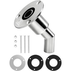 OCEANBROAD Stainless Steel 316 Thru Hull Exhaust, Fitting 22mm/24mm Hose Pipe Marine Exhaust Port for Webasto, Planar, Eberspacher, Chinese Diesel Parking heaters, with Bolts and Nuts(22 mm)