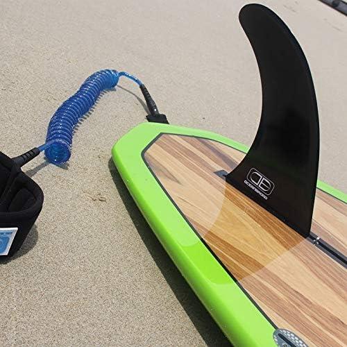 imageOCEANBROAD 8 9 10 Surf SUP Fin NoTool Fin Screw Single Center Fin 8 9 10 Inch for Surfboard Longboard Paddleboard10 Inches