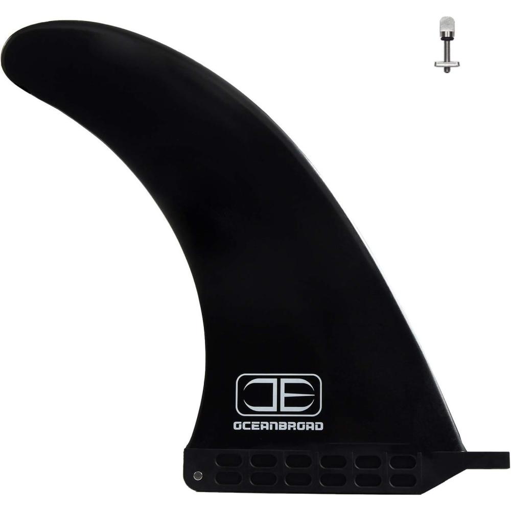 imageOCEANBROAD 8 9 10 Surf SUP Fin NoTool Fin Screw Single Center Fin 8 9 10 Inch for Surfboard Longboard Paddleboard9 Inches