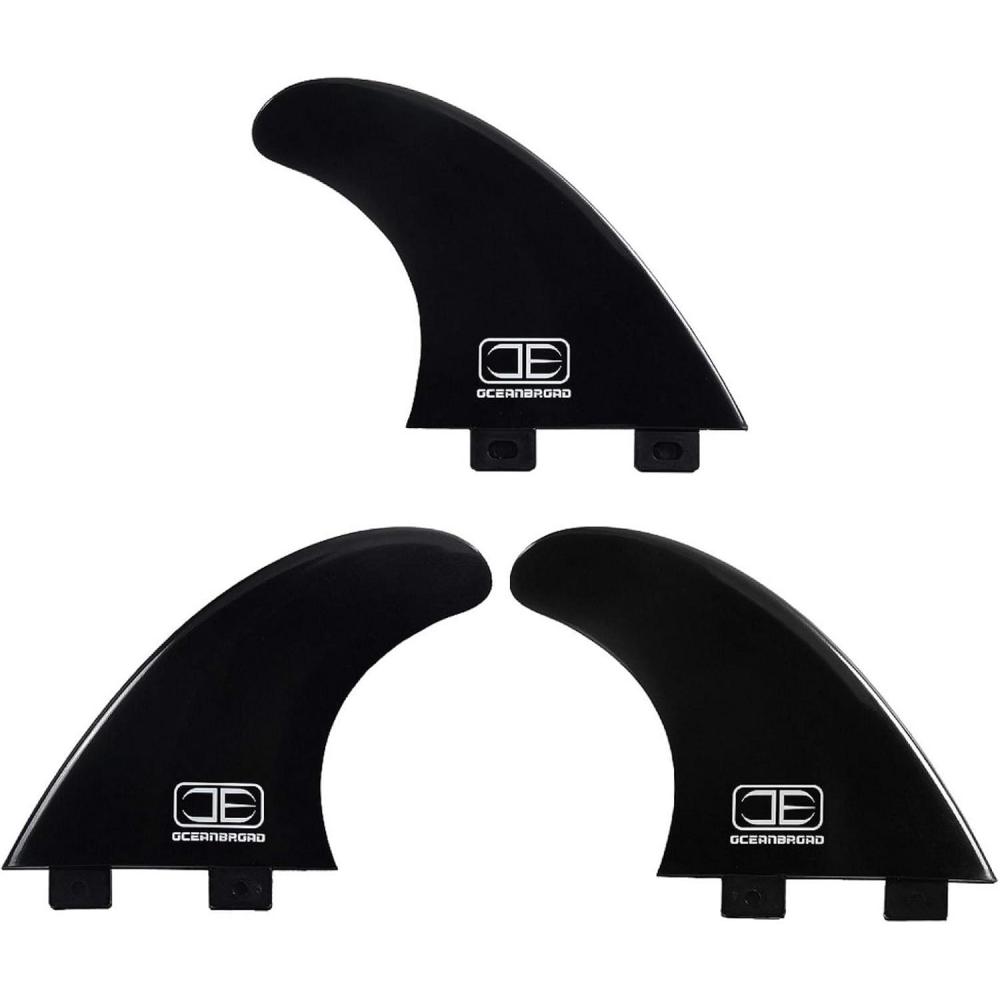 imageOCEANBROAD Surfboard Fin Thruster 3 Fins for FCSBased FutureBased Fin Box with Screws Wax Comb KeyFCS G5