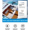 OCEANBROAD Boat Flooring EVA Foam Self-Adhesive 96”x45.6”/36”/28.8”/16.8” Faux Teak Marine Boat Decking Sheet for Jon Boats Yacht Floor(Brown with Black Lines)