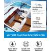 OCEANBROAD Boat Flooring EVA Foam Self-Adhesive 96”x45.6”/36”/28.8”/16.8” Faux Teak Marine Boat Decking Sheet for Jon Boats Yacht Floor(Brown with White Lines(Borders))