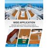 OCEANBROAD Boat Flooring EVA Foam Self-Adhesive 96”x45.6”/36”/28.8”/16.8” Faux Teak Marine Boat Decking Sheet for Jon Boats Yacht Floor(Brown with White Lines(Borders))