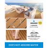 OCEANBROAD Boat Flooring EVA Foam Self-Adhesive 96”x45.6”/36”/28.8”/16.8” Faux Teak Marine Boat Decking Sheet for Jon Boats Yacht Floor(Camel Brown with Black Seam Lines)