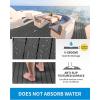 OCEANBROAD Boat Flooring EVA Foam Self-Adhesive 96”x45.6”/36”/28.8”/16.8” Faux Teak Marine Boat Decking Sheet for Jon Boats Yacht Floor(Dark Gray with Black Lines)