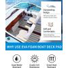 OCEANBROAD Boat Flooring EVA Foam Self-Adhesive 96”x45.6”/36”/28.8”/16.8” Faux Teak Marine Boat Decking Sheet for Jon Boats Yacht Floor(Gray with Black Lines)