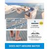 OCEANBROAD Boat Flooring EVA Foam Self-Adhesive 96”x45.6”/36”/28.8”/16.8” Faux Teak Marine Boat Decking Sheet for Jon Boats Yacht Floor(Gray with Blue Lines)