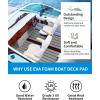 OCEANBROAD Boat Flooring EVA Foam Self-Adhesive 96”x45.6”/36”/28.8”/16.8” Faux Teak Marine Boat Decking Sheet for Jon Boats Yacht Floor(Gray with White Lines)