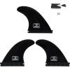OCEANBROAD Surfboard Fin Thruster 3 Fins for FCS-Based Future-Based Fin Box with Screws Wax Comb Key(Future 437)