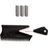 OCEANBROAD Surfboard Fin Thruster 3 Fins for FCS-Based Future-Based Fin Box with Screws Wax Comb Key(Future 437)