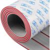 OCEANBROAD Boat Flooring EVA Foam Self-Adhesive 96”x45.6”/36”/28.8”/16.8” Faux Teak Marine Boat Decking Sheet for Jon Boats Yacht Floor(Gray with Red Lines)