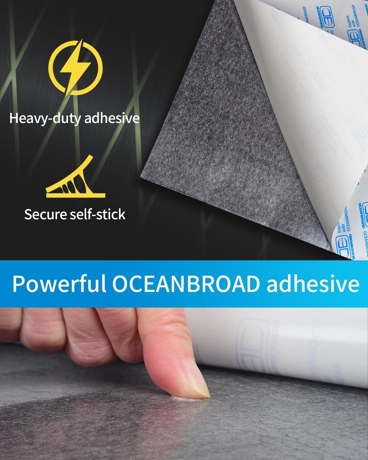 imageOCEANBROAD Diamond Pattern Boat Flooring SelfAdhesive EVA Foam Marine Decking NonSlip Sheet for Boats 96x47 Dark Gray with Mint Green Lines