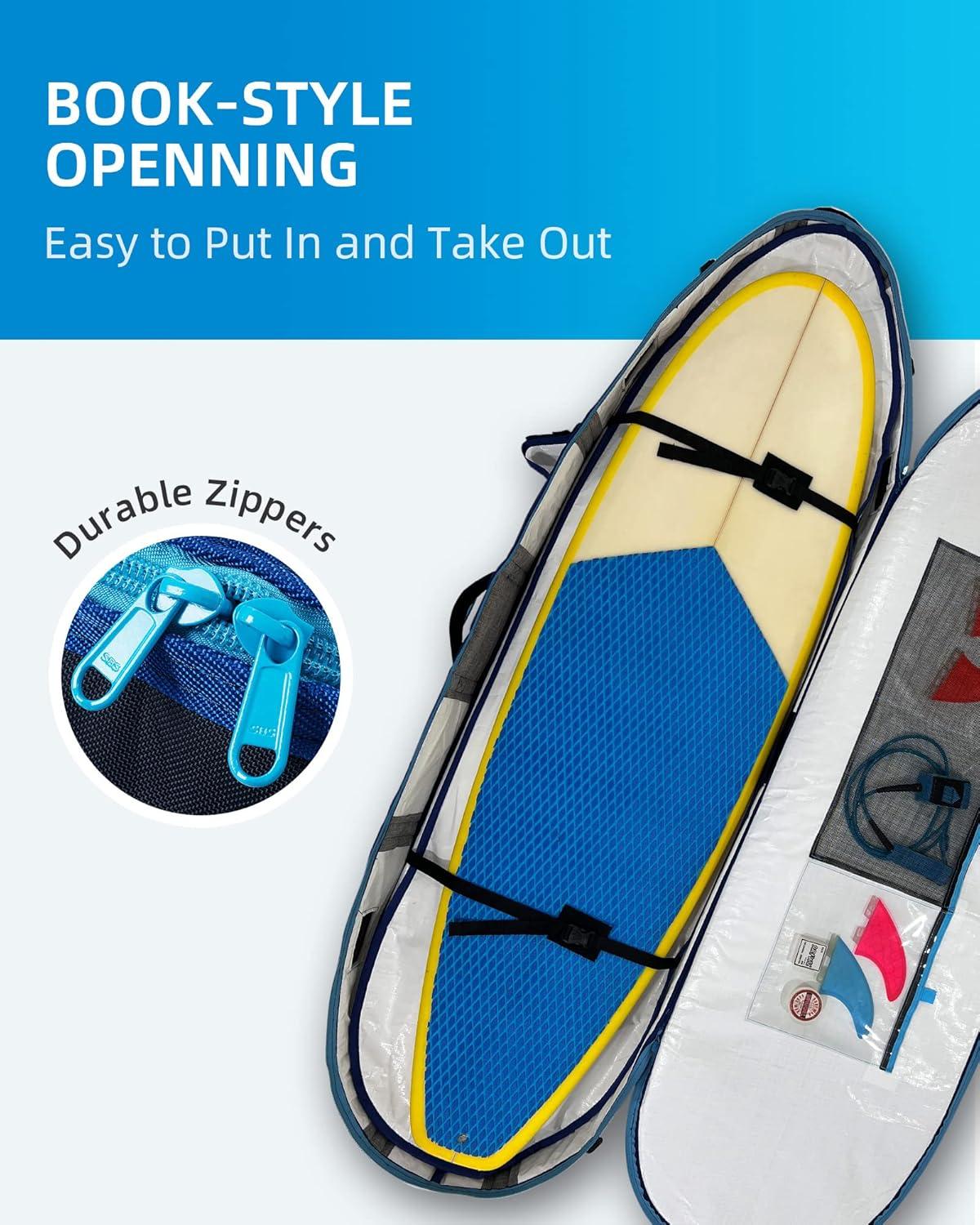 imageOCEANBROAD Surfboard Longboard Travel Bag Double for 2 Boards 60 66 70 76 80 86 90 96 100100 x 24 x 6