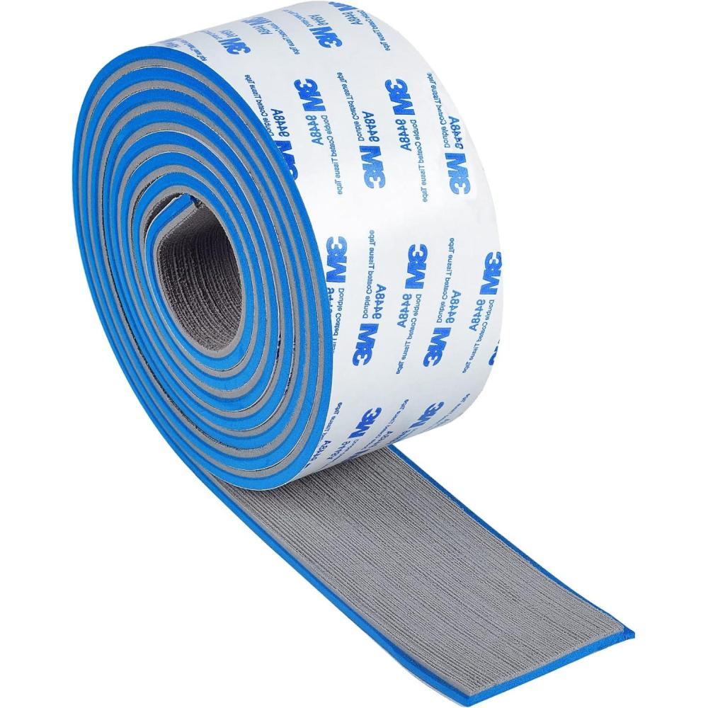 imageOCEANBROAD EVA Foam Boat Flooring 96x24 with 3M Adhesive Backing Marine SelfAdhesive Decking Faux Teak Sheet for Boats Swim Platform Helm Pad RV FloorGray with Blue Seam LinesBorders