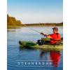 OCEANBROAD Adjustable Fishing Kayak Paddle – 94in/240cm-98in/250cm-102in/260cm Aluminum Alloy Shaft with Paddle Leash(Black)
