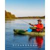 OCEANBROAD Adjustable Fishing Kayak Paddle – 94in/240cm-98in/250cm-102in/260cm Aluminum Alloy Shaft with Paddle Leash(Blue)