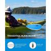 OCEANBROAD Adjustable Fishing Kayak Paddle – 94in/240cm-98in/250cm-102in/260cm Aluminum Alloy Shaft with Paddle Leash(Blue)