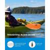 OCEANBROAD Adjustable Fishing Kayak Paddle – 94in/240cm-98in/250cm-102in/260cm Aluminum Alloy Shaft with Paddle Leash(Orange)
