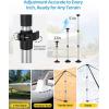 OCEANBROAD Boat Cover Support Poles Adjustable Telescoping Aluminum – Universal Fit for Pontoon, V Hull, Jon Boats – Waterproof Windproof Cover Support System with Straps, 1 Pack(1-Pack)