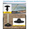 OCEANBROAD Boat Cover Support Poles Adjustable Telescoping Aluminum – Universal Fit for Pontoon, V Hull, Jon Boats – Waterproof Windproof Cover Support System with Straps, 1 Pack(3-Pack)
