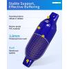 OCEANBROAD Boat Fenders 4 Pack, Inflatable Ribbed Boat Bumpers for Docking with 4 Ropes, Pump & Needles, PVC Fenders, Reinforced Dual Eyelets for Vertical/Horizontal Hanging, UV Resistant(Blue)